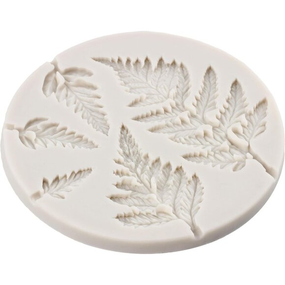 Tree Leaf Silicone Mold Fern Leaves Fondant Molds Fern Mold For Cake Decorating - Picture 5 of 9
